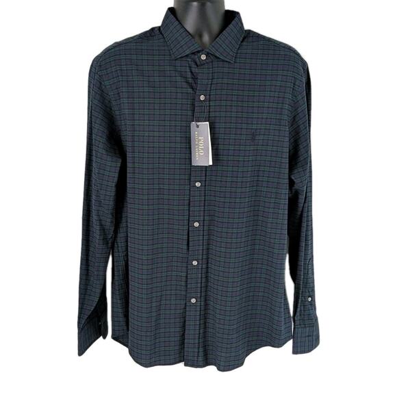 Ralph Lauren Polo Tartan Plaid Long Sleeve Button Up Shirt Men's XL Slim Fit NWT - Picture 1 of 10